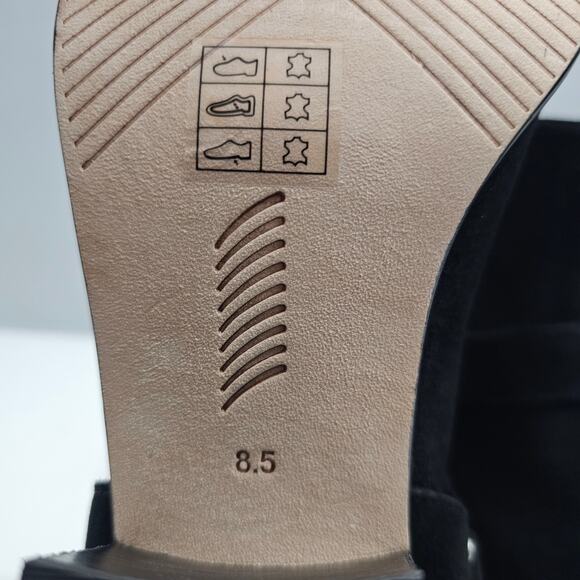 NEW Paige Edie Ankle Bootie Womens 8.5 Black Suede Harness Western Block Heel - Picture 14 of 15